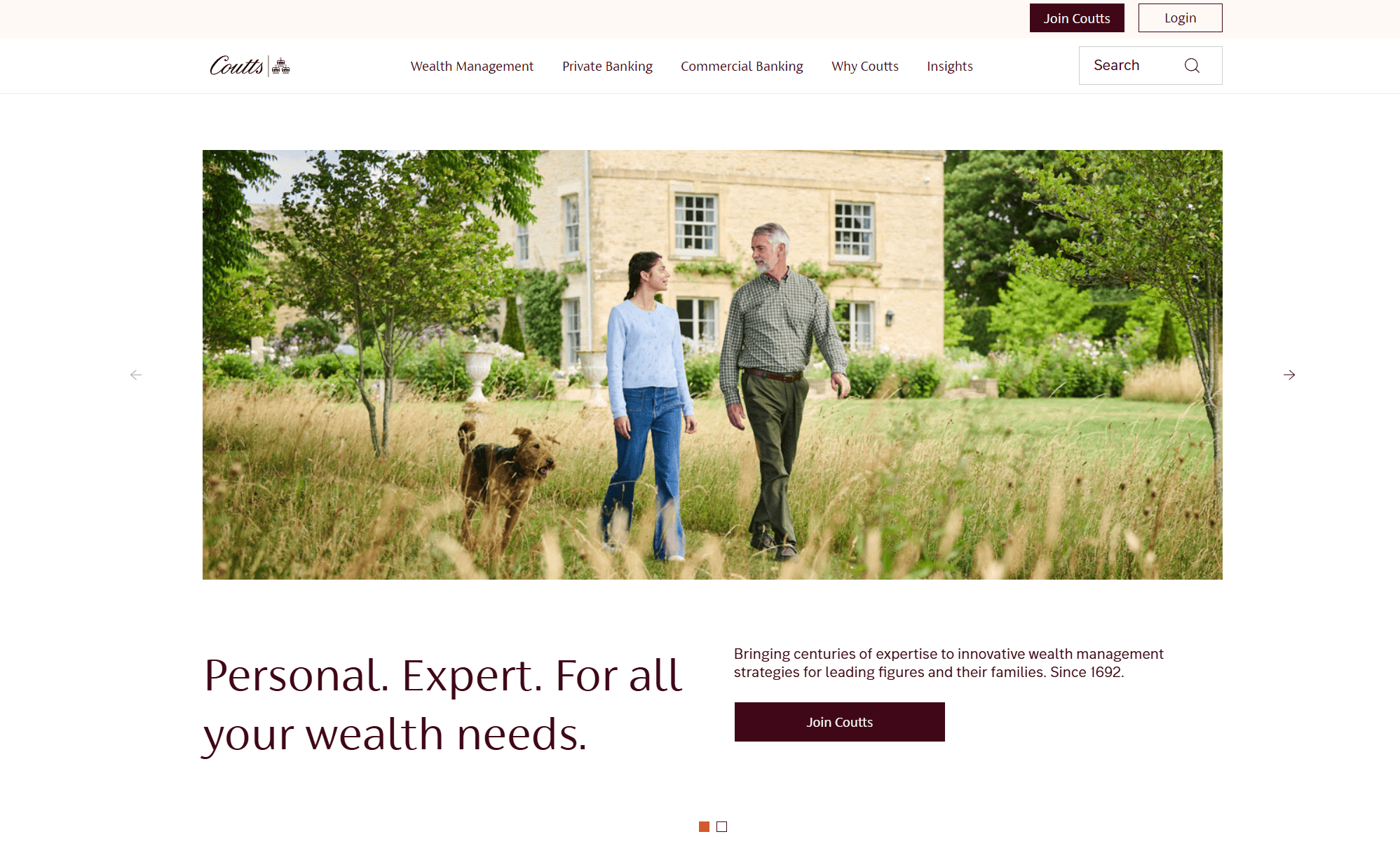 Coutts Website Redesign placeholder preview