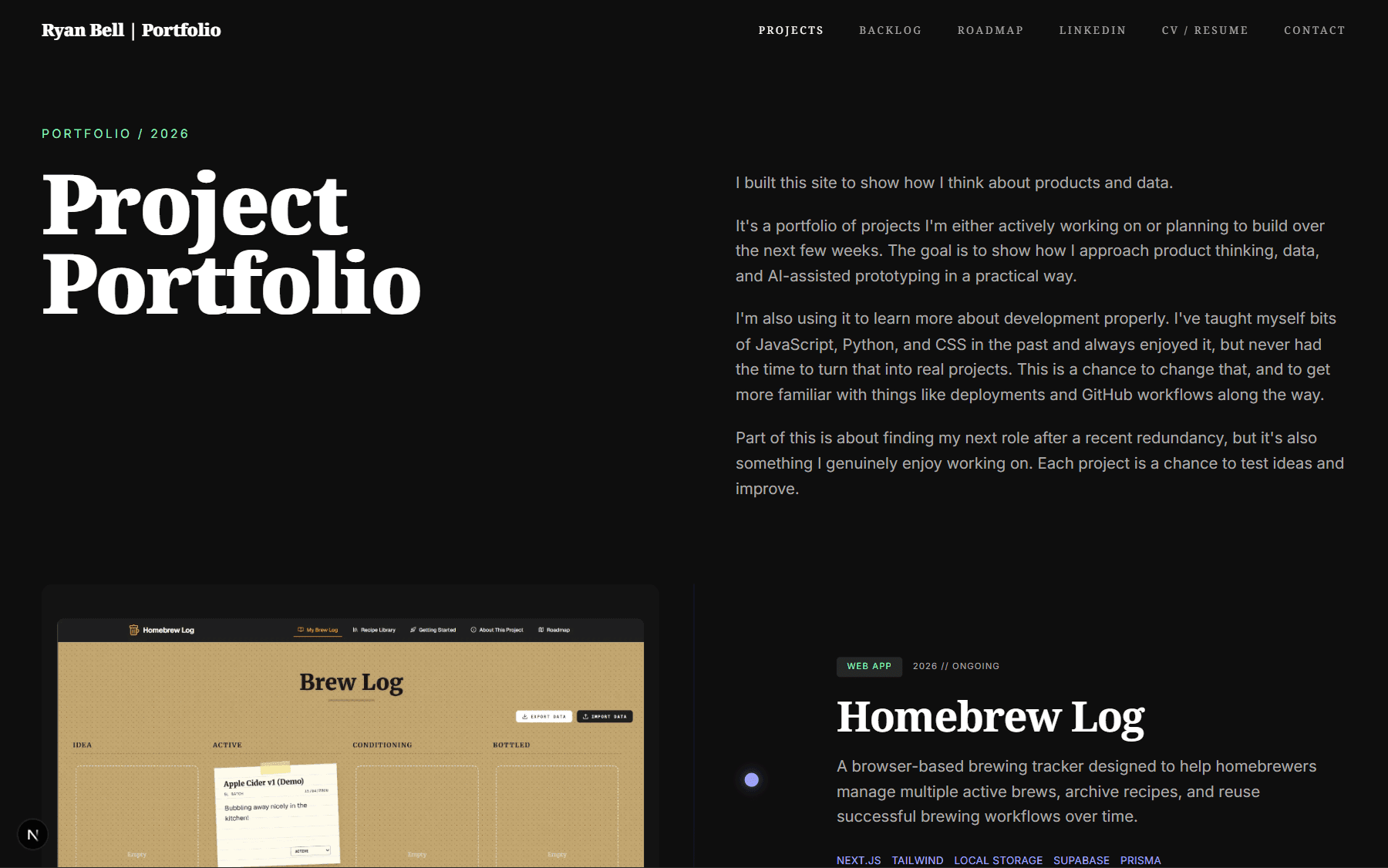 Personal Portfolio placeholder preview