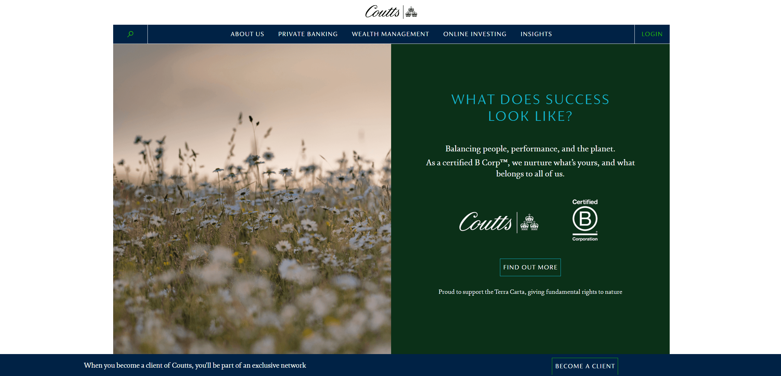 Coutts Website Redesign hero